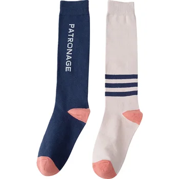 Футболни спортни чорапи с японски азбука, памучни чорапи, високи чорапи за жените, шарени дълги чорапи, сладък кавайный чорап Изображение
