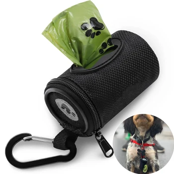 Чанта за Какашек за домашни кучета, найлон Регулируема Чанта за Какашек за кучета, диспенсер с мини-Пътна Чанта за отпадъци, Инструменти за почистване на домашни любимци Изображение