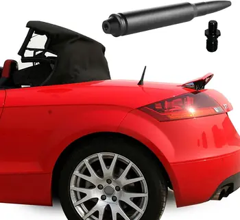 Черна универсална автомобилна антена-куршум|Подмяна на стълбове на автомобилната антена|Водоустойчив дизайн с плосък кражба спирачка заключване, съвместима с Wi Изображение