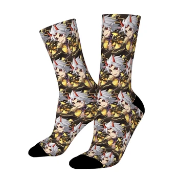 Чорапи Genshin Impact Arataki Itto С Нов 3D Принтом, Забавни Чорапи Унисекс стил Харадзюку Средна Дължина Изображение