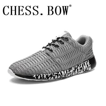 ШАХ.Обувки с лък за мъже, маратонки, ниски маратонки за бягане, мъжки спортни обувки, дишаща разпродажба Изображение